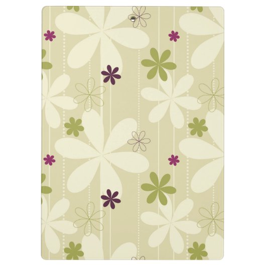 Retro Floral achtergrond Klembord (Achterkant)