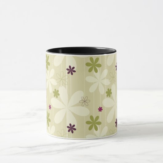Retro Floral achtergrond Mok (Midden)