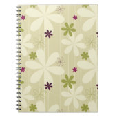Retro Floral achtergrond Notitieboek (Voorkant)