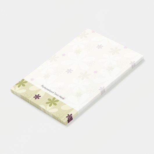 Retro Floral achtergrond Post-it® Notes (Schuin)