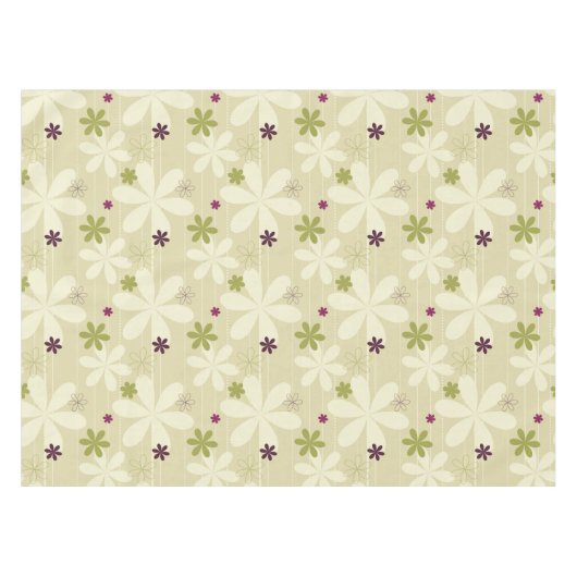 Retro Floral achtergrond Tafelkleed (Voorkant (Horizontaal))
