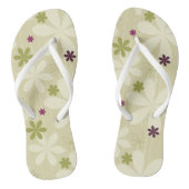 Retro Floral achtergrond Teenslippers (Voetbed)