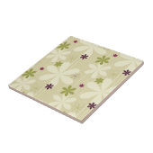 Retro Floral achtergrond Tegeltje (Zijkant)
