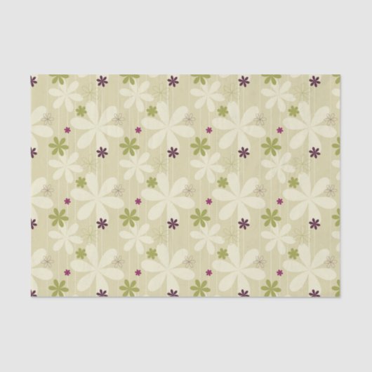 Retro Floral achtergrond Tissuepapier (Voorkant)