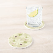 Retro Floral achtergrond Zandsteen Onderzetter (Zijkant)