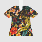 Retro Floral Aloha Shirt Ornament (achterkant)