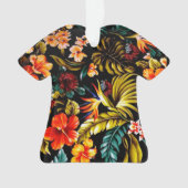 Retro Floral Aloha Shirt Ornament (voorkant)