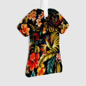 Retro Floral Aloha Shirt Ornament (voorkant)