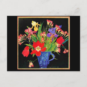 Retro Floral Art-kaarten Briefkaart