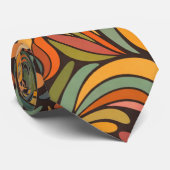 Retro Floral Art Nouveau Pattern Décor Stropdas (Opgerold)