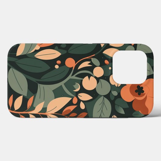 Retro Floral Art Pattern Case-Mate iPhone Case (Achterkant (horizontaal))