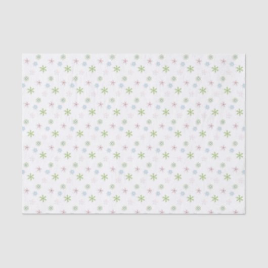 Retro Floral Baby shower Tissuepapier (Voorkant)