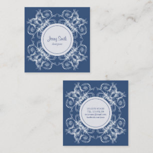 Retro Floral Baroque Square Visitekaartje
