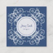 Retro Floral Baroque Square Visitekaartje (Voorkant)