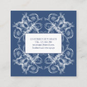 Retro Floral Baroque Vierkante Visitekaartje (Achterkant)