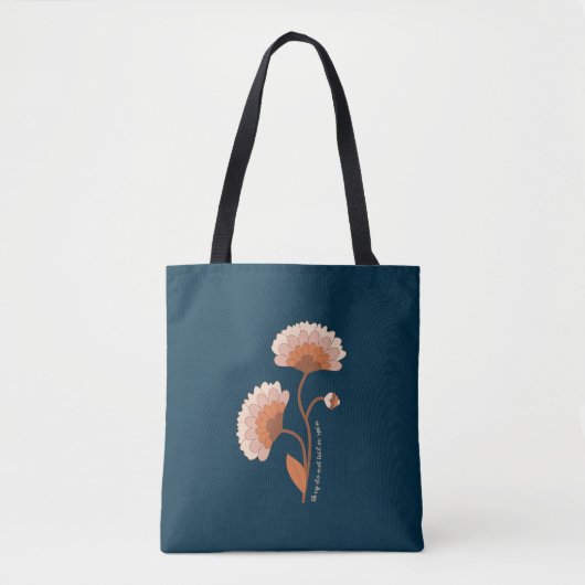 Retro Floral Bijbel Verse Christelijk Tas B (Voorkant)