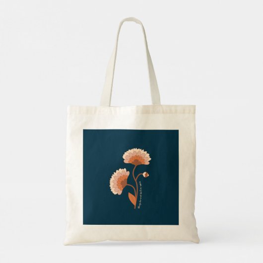 Retro Floral Bijbel Verse Christelijke winkelen Tote Bag (Achterkant)