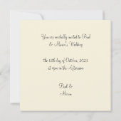 Retro Floral BOHO Wedding Invitation Kaart (Achterkant)