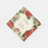 Retro Floral BOHO Wedding Invitation Servet (Hoek)