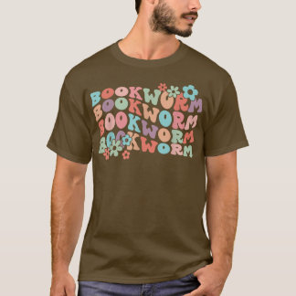 Retro Floral Bookworm Librarian Book Lover Funny R T-shirt