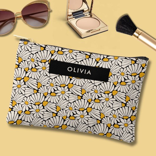 Retro floral botanical block print etui