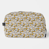 Retro floral botanical block print toilettasje (Voorkant)