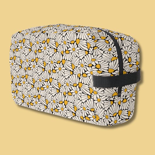 Retro floral botanical block print toilettasje