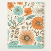 Retro Floral Botanische Bedrijfsnaam Planner (Achterkant)