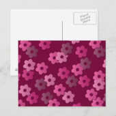 Retro Floral Briefkaart (Voorkant / Achterkant)