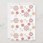 Retro Floral Brunch en Bubble Vrijgezellenfeest Kaart (Achterkant)