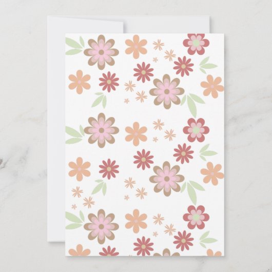 Retro Floral Brunch en Bubble Vrijgezellenfeest Kaart (Achterkant)