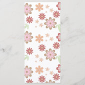 Retro Floral Brunch en Bubble Vrijgezellenfeest Menu (Achterkant)