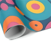 Retro Floral Burst Cadeaupapier (Rol Hoek)