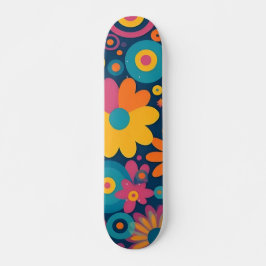 Retro Floral Burst Persoonlijk Skateboard