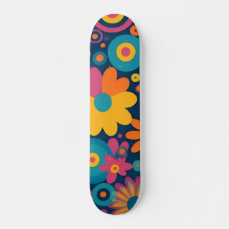 Retro Floral Burst Persoonlijk Skateboard