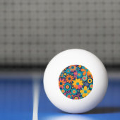 Retro Floral Burst Pingpongbal (Net)