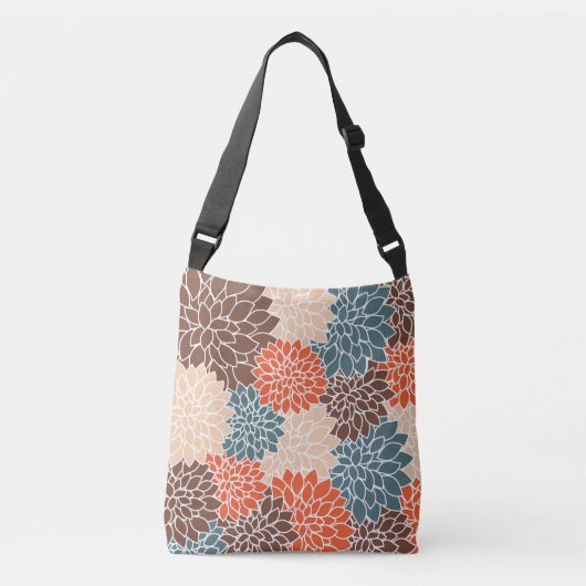 Retro Floral Crossbody Bag Tas (Voorkant)