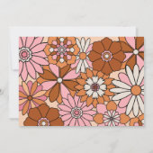 Retro Floral Daisy Two Groovy Birthday Kaart (Achterkant)