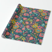 Retro Floral Daisy Valentijnse cadeau voor dochter Cadeaupapier (Uitgerold)