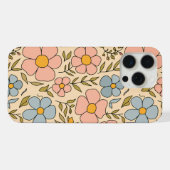 Retro Floral Delight iPhone Hoesje (Achterkant horizontaal)