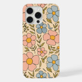 Retro Floral Delight iPhone Hoesje (Achterkant)