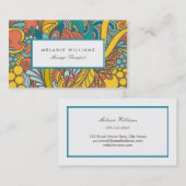 Retro Floral Design Visitekaartjes (Voorkant / Achterkant)