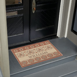 Retro Floral Doormat Deurmat