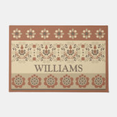  Retro Floral Doormat Deurmat (Voorkant)