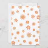 Retro Floral en Boho Terracotta Arch Baby shower Kaart (Achterkant)