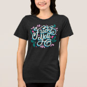 Retro Floral 'F*ck You' T-shirt (Voorkant)