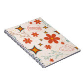 Retro Floral Fastfood Patroon Notitieboek (Rechterzijde)