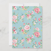 Retro Floral Feminine Women's Retirement Party Kaart (Achterkant)