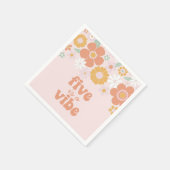 Retro Floral Five is een Vibe vijfde verjaardag Servet (Hoek)