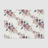 Retro Floral Folk Christmas Tissuepapier (Voorkant)